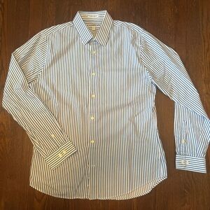 Express Men’s Blue Stripe Button down